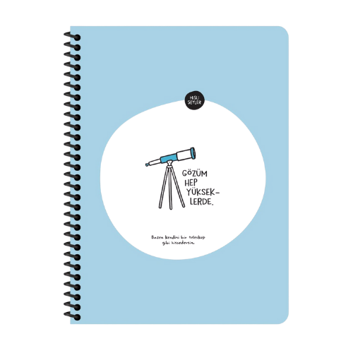 HİSLİ ŞEYLER 18,5X25 80 YP ÇİZ. DEFTER (MAVİ)