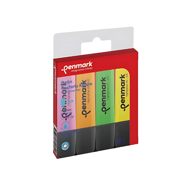 PENMARK FOS.KALEM KARIŞIK RENK NEON 4'LÜ