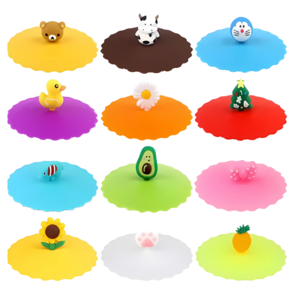 SİLİKON BARDAK KAPAĞI (3 Adet)