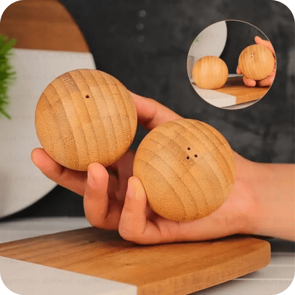 BAMBU TUZLUK SETİ İKİLİ